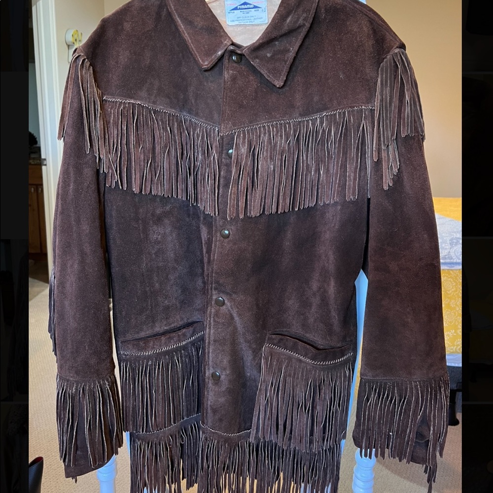 NEW! Vintage brown suede jacket